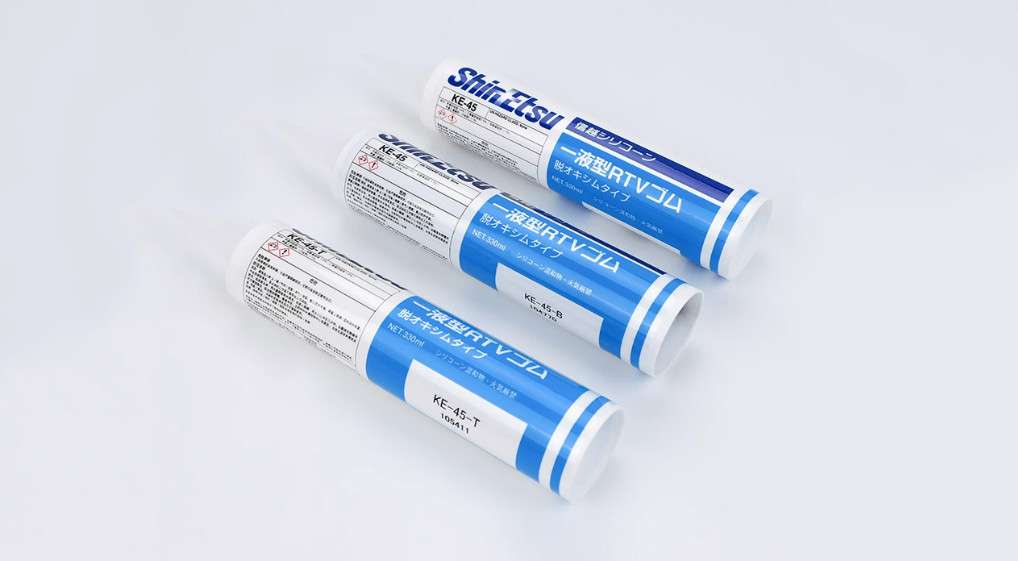Ảnh keo silicone Shin-etsu KE-45-T-B-W